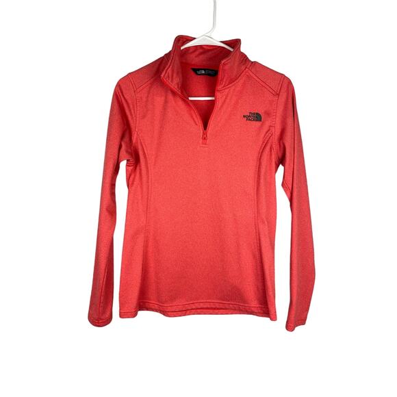 North Face Pink 1/4 Zip Popover Sweatshirt Small Warm Baselayer Warm Activewear - Picture 1 of 7